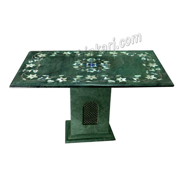 Console Table in Green Marble