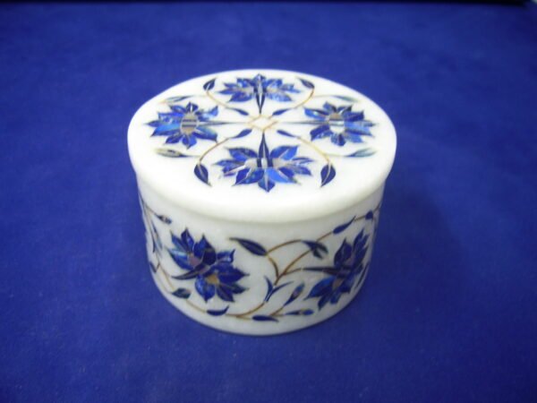 Ring Boxes in White Marble Inlay Art