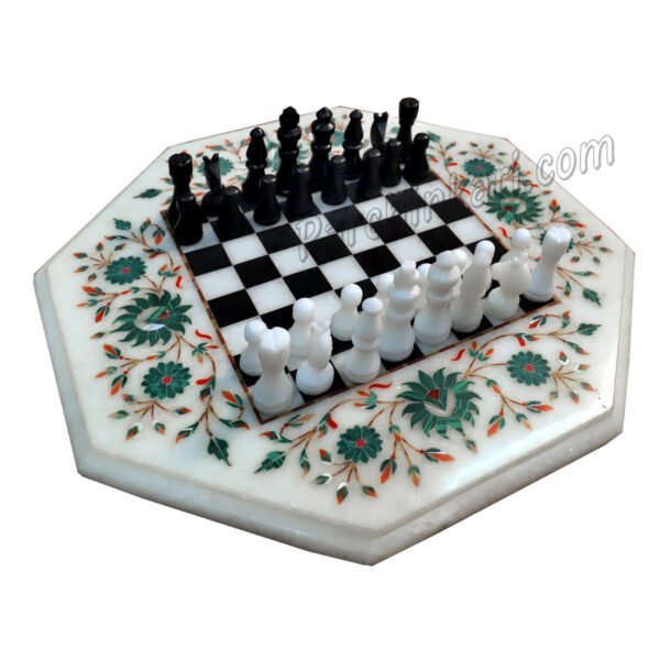 Malachite Chess Table