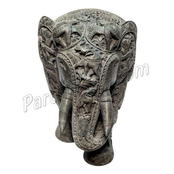 Hand Carving Elephant Figure with Trunk Down