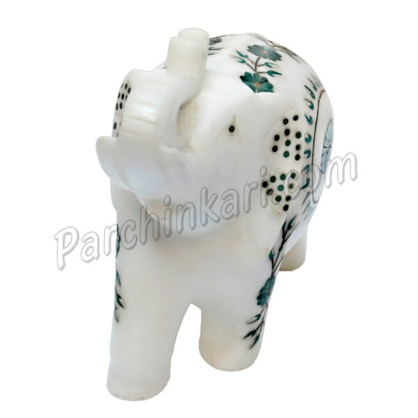 Alabaster Elephant figure with Trunk up