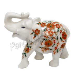 Indian Handmade Inlay Art Elephant Figure