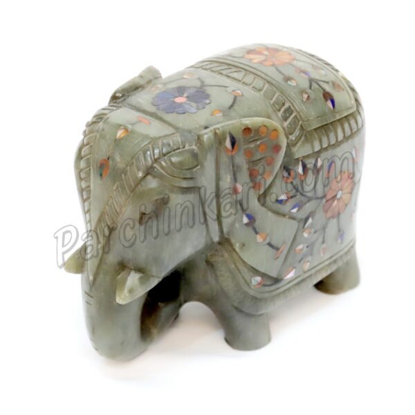 Stone Elephant Figure with Trunk down