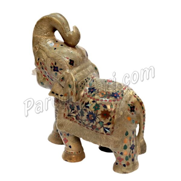 Wild African Elephant in Green Marble