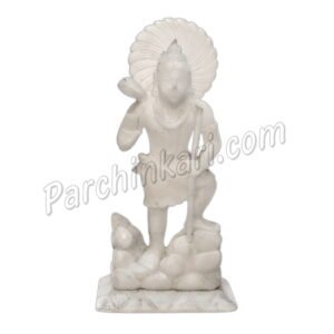 Shanker Bhagwan Statue in White Marble Handcrafted