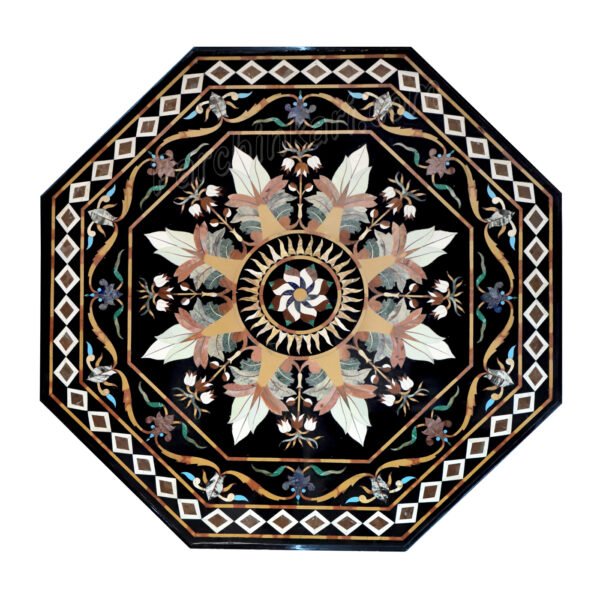 Pietredura Table Top | Marble Inlay Art Table Top