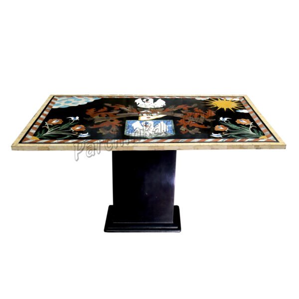 Dinner Table Top in Black Marble