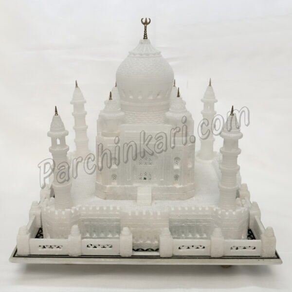 Taj Mahal Replica in White Marble 10" X 10"