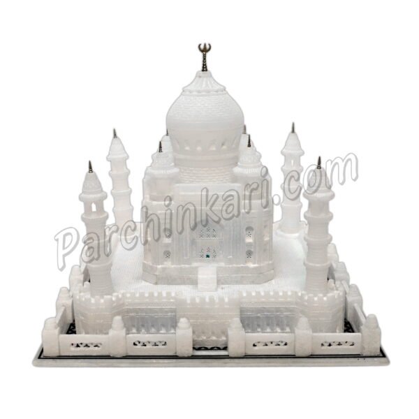 Taj Mahal Replica in White Marble 10" X 10"